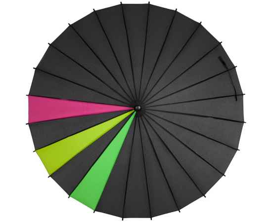 Зонт-трость «Спектр», черный, Цвет: черный, Размер: длина 80 см, диаметр купола 99 см