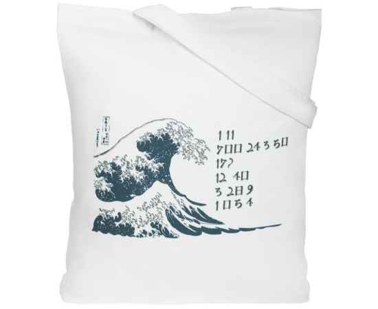 Холщовая сумка «Цифровые стихи. Японская поэзия», молочно-белая, Цвет: белый, Размер: 35х38х6 см