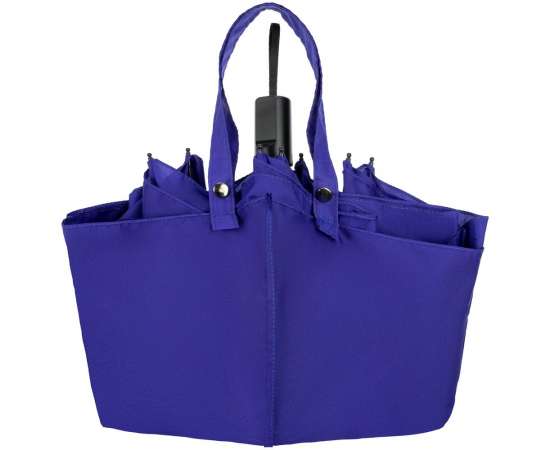 Зонт-сумка складной Stash, синий, Цвет: синий, Размер: длина 57 см