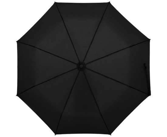 Зонт складной Clevis с ручкой-карабином, черный, Цвет: черный, Размер: длина 57 см