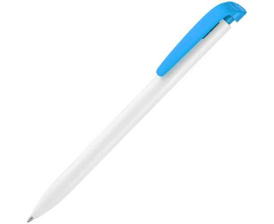 Ручка шариковая Favorite, белая с голубым, Цвет: голубой, Размер: 13