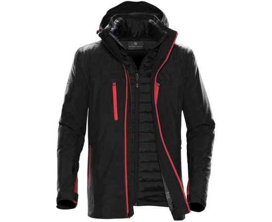 Куртка-трансформер мужская Matrix черная с красным, размер S, Цвет: красный, Размер: S