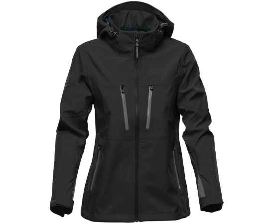 Куртка софтшелл женская Patrol черная с серым, размер XL, Цвет: серый, Размер: XL