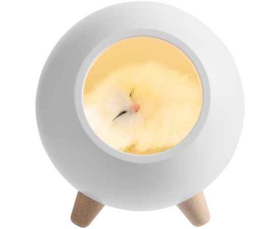 Беспроводная лампа-колонка Right Meow, белая, Цвет: белый, Размер: Диаметр 13 см