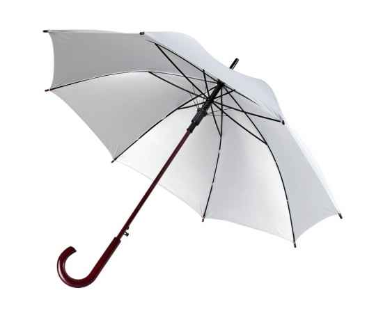 Зонт-трость Standard, белый с серебристым внутри, Цвет: серебристый, Размер: длина 90 см