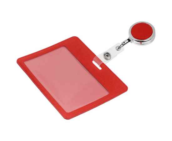 Чехол для карточки с ретрактором Devon, красный, Цвет: красный, Размер: чехол: 7