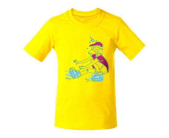Футболка детская Roller Skates, желтая, 6 лет, Цвет: желтый, Размер: 6 лет (106-116 см)