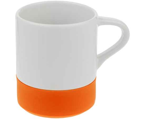 Кружка с силиконовой подставкой Protege, оранжевая, Цвет: оранжевый, Объем: 300, Размер: диаметр 8,4 см, высота 10 см