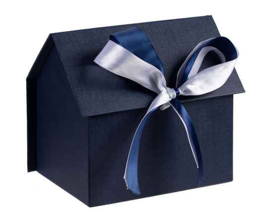Коробка с лентами Homelike, синяя, Цвет: синий, Размер: 16