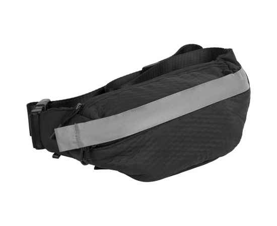 Поясная сумка tagBag со светоотражающим элементом, черная, Цвет: черный, Размер: 22х11х6 см