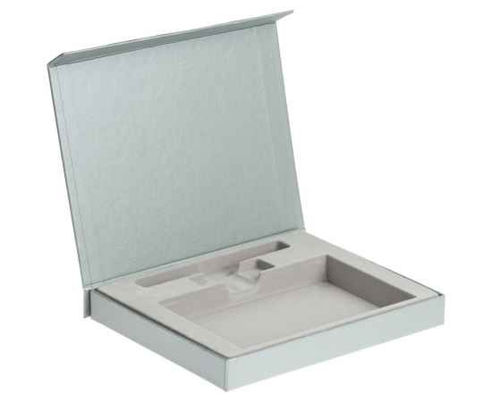 Коробка Memo Pad для блокнота, флешки и ручки, серебристая, Цвет: серебристый, Размер: 21
