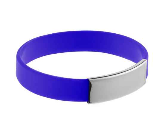 Силиконовый браслет Brisky с металлическим шильдом, синий, Цвет: синий, Размер: 20
