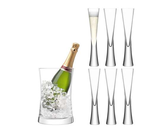 Набор для шампанского Moya, прозрачный, Цвет: прозрачный, Размер: 27