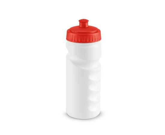 Бутылка для велосипеда Lowry, белая с красным, Цвет: красный, Размер: диаметр 6