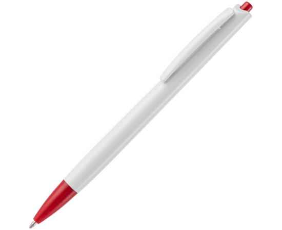 Ручка шариковая Tick, белая с красным, Цвет: красный, Размер: 14