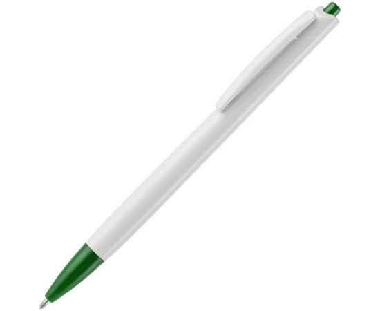 Ручка шариковая Tick, белая с зеленым, Цвет: зеленый, Размер: 14