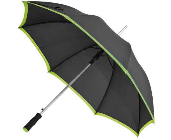 Зонт-трость Highlight, черный с зеленым, Цвет: зеленый, Размер: диаметр купола 104 см