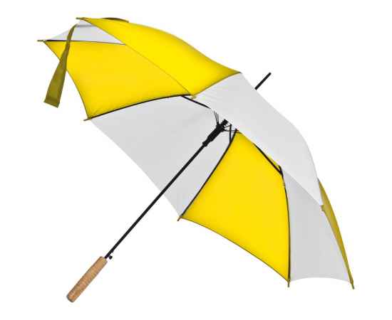 Зонт-трость Milkshake, белый с желтым, Цвет: желтый, Размер: диаметр купола 103 см
