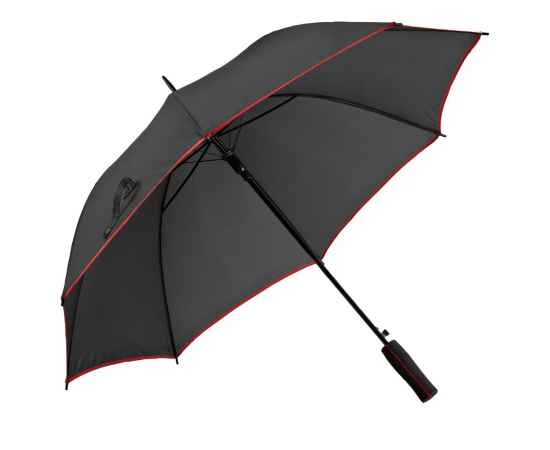 Зонт-трость Jenna, черный с красным, Цвет: красный, Размер: диаметр купола 104 с