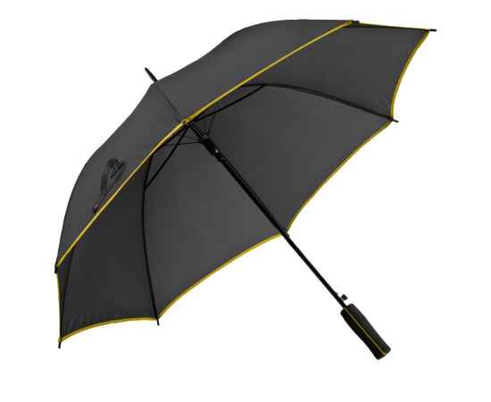 Зонт-трость Jenna, черный с желтым, Цвет: желтый, Размер: диаметр купола 104 с