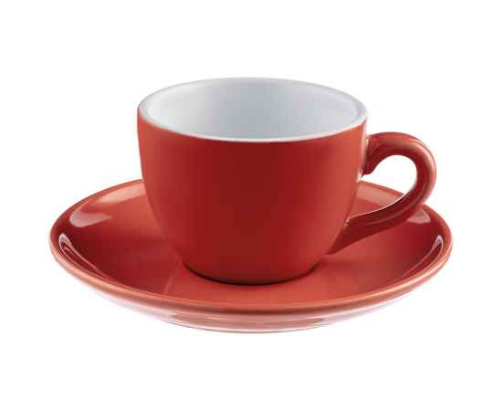 Чайная пара Cozy Morning, красная, Цвет: красный, Объем: 200, Размер: чашка: диаметр 8