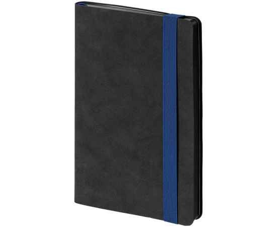Ежедневник Velours, недатированный, черный с синим G_13886.34, Цвет: синий, Размер: 13х20