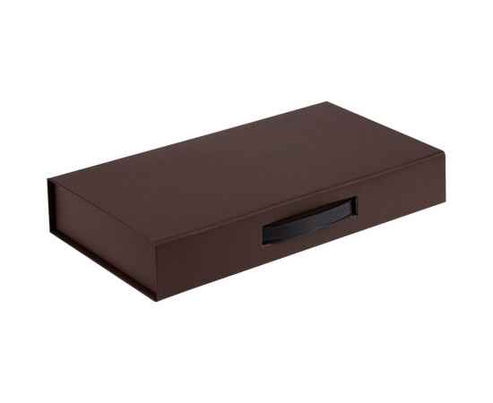 Коробка с ручкой Platt, коричневая, Цвет: коричневый, Размер: 35