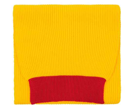 Шарф Snappy, желтый с красным, Цвет: желтый, Размер: 24х140 см