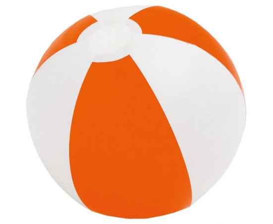 Надувной пляжный мяч Cruise, оранжевый с белым, Цвет: оранжевый, Размер: диаметр 21 см