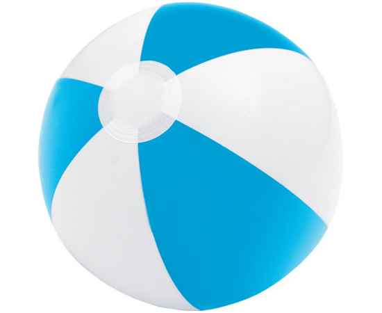 Надувной пляжный мяч Cruise, голубой с белым, Цвет: голубой, Размер: диаметр 21 см