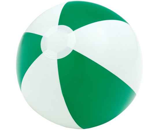 Надувной пляжный мяч Cruise, зеленый с белым, Цвет: зеленый, Размер: диаметр 21 см