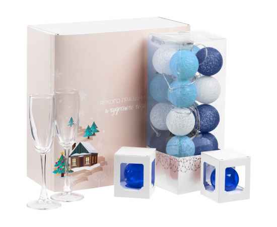 Набор Merry Moments для шампанского, синий, Цвет: синий, Размер: 32х33