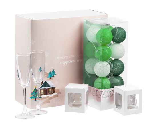 Набор Merry Moments для шампанского, зеленый, Цвет: зеленый, Размер: 32х33