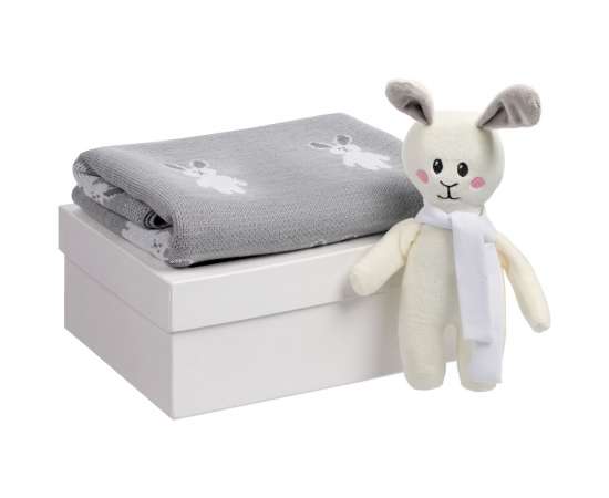 Набор детский с зайками Beastie Toys, серый, Цвет: серый, Размер: 25х22х10 см