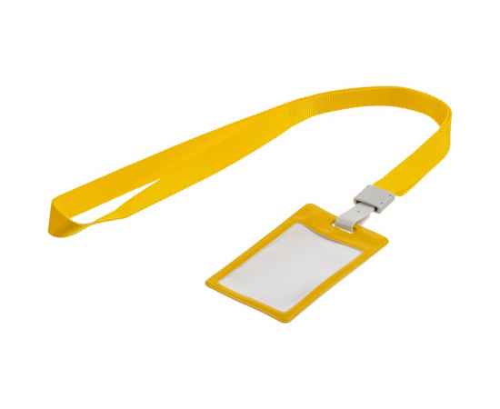 Карман для пропуска с лентой Staff, желтый, Цвет: желтый, Размер: карман для бейджа: 10