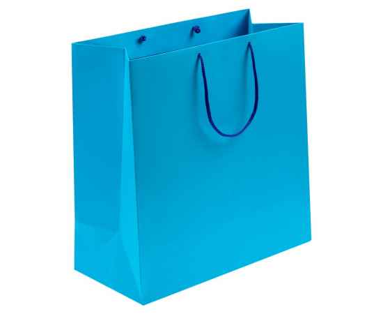 Пакет бумажный Porta L, голубой, Цвет: голубой, Размер: 35x35x16 см