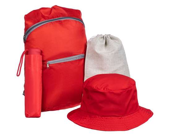 Набор «Все сложится», красный, Цвет: красный, Размер: рюкзак: 17x26