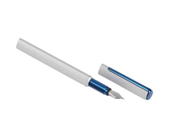 Ручка перьевая PF One, серебристая с синим, Цвет: синий, серебристый, Размер: длина 14 см