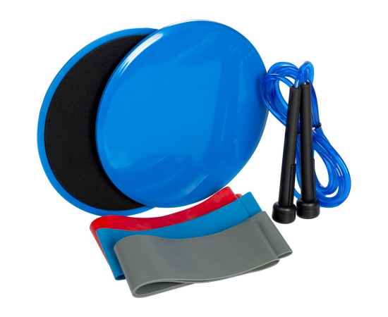 Набор для фитнеса GymBo, синий, Цвет: синий, Размер: фитнес-диски: диаметр 17