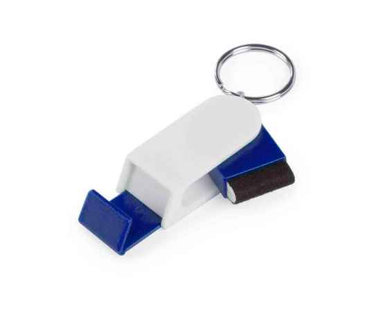 Брелок  SATARI с подставкой для телефона, пластик, синий, 2 x 4.8 x 1.3 см, Цвет: синий, белый, Размер: 2 x 4.8 x 1.3 см