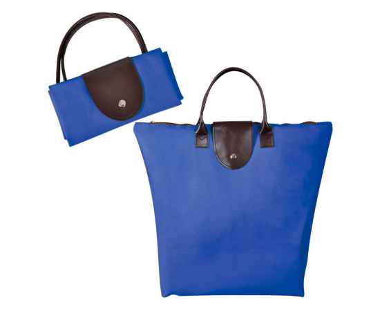 Сумка для шопинга, 'Glam UP' ярко синий, 39х29х7, Полиэстер 600D, иск кожа, Цвет: синий