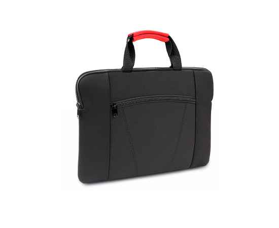 Конференц-сумка XENAC, черный/красный, 38 х 27 см, 100% полиэстер, Цвет: красный, черный