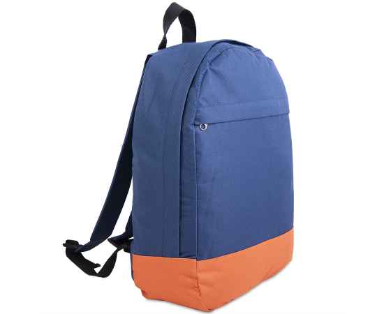 Рюкзак 'URBAN',  темно-синий/оранжевый, 39х27х10 cм, полиэстер 600D, Цвет: синий, оранжевый