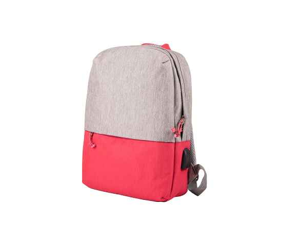 Рюкзак 'Beam mini', серый/малиновый, 38х26х8 см, ткань верха: 100% полиамид, под-ка: 100% полиэстер, Цвет: серый, малиновый