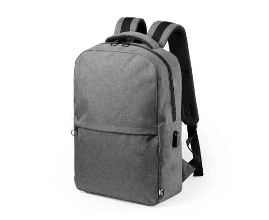 Рюкзак KONOR, серый, 41x29x13 см, 100% полиэстер RPET, 600D, Цвет: серый