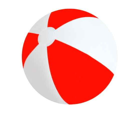 Мяч надувной 'ЗЕБРА',  красный, 45 см, ПВХ, Цвет: красный, белый