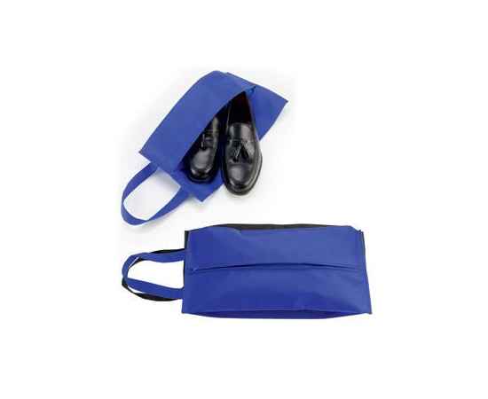 Футляр для обуви на молнии 'HAPPY TRAVEL', синий, нетканка , 20*42*15 см, шелкография, Цвет: синий