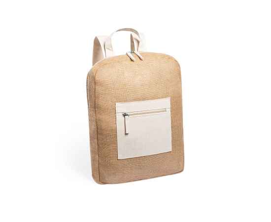Рюкзак MARNEL, бежевый, 40 x 32 x 7 см, 100% джут 240 г/м2 /хлопок 200 г/м2, Цвет: бежевый