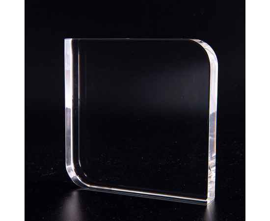 Награда QUADRA BRILANTE в подарочной коробке, грани с фаской, 150х150х25 мм, акрил, Цвет: прозрачный