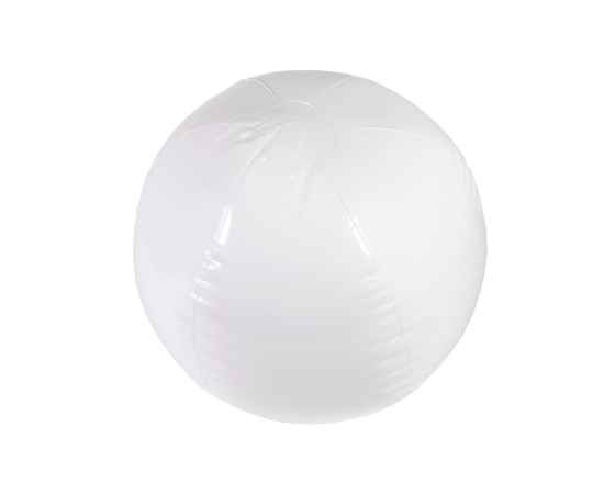Мяч пляжный надувной, белый, D=40 см (накачан), D=50 см (не накачан), ПВХ, Цвет: белый